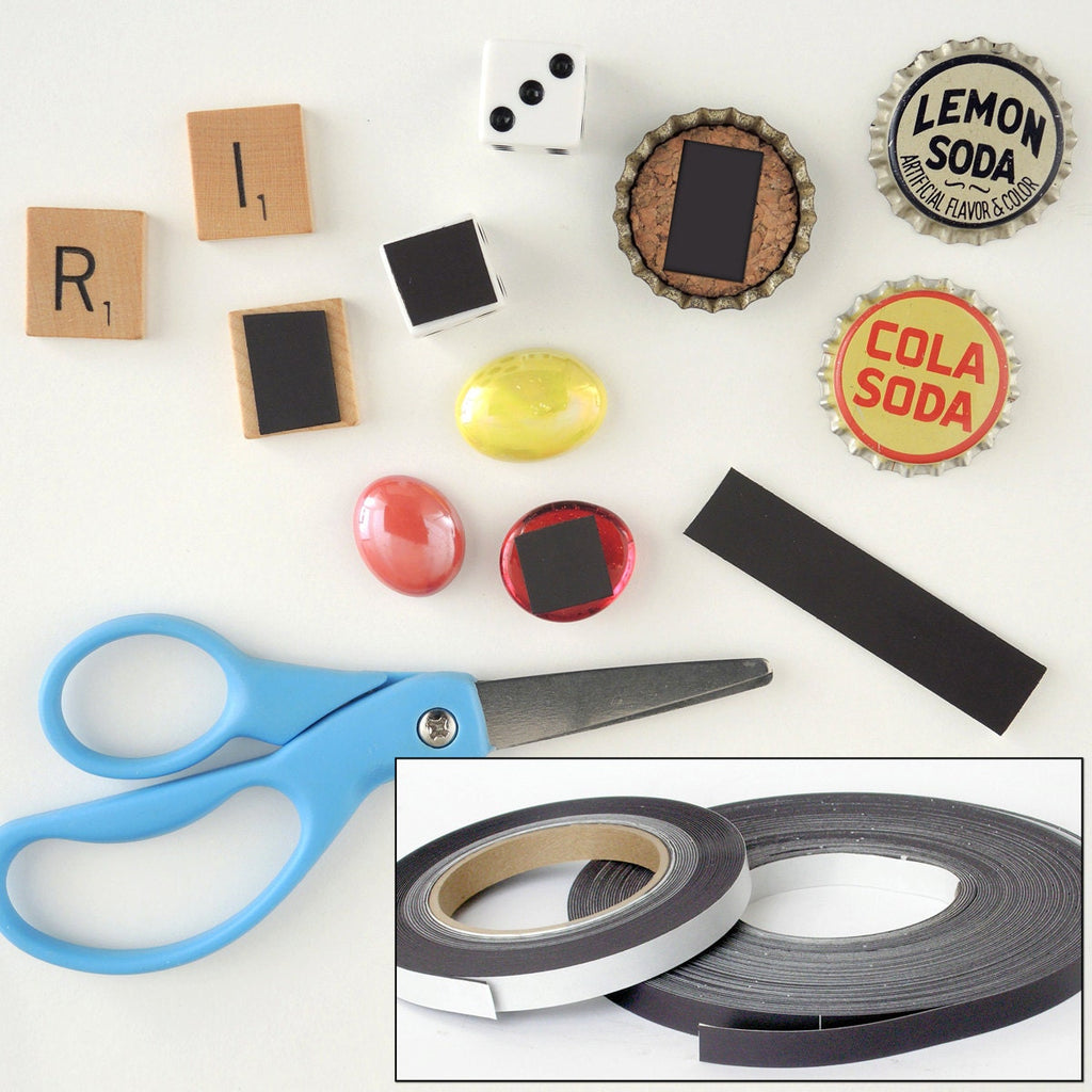 Craft Magnets - Magnetic Tape Roll - Peel & Stick Backing - 1/2 inch