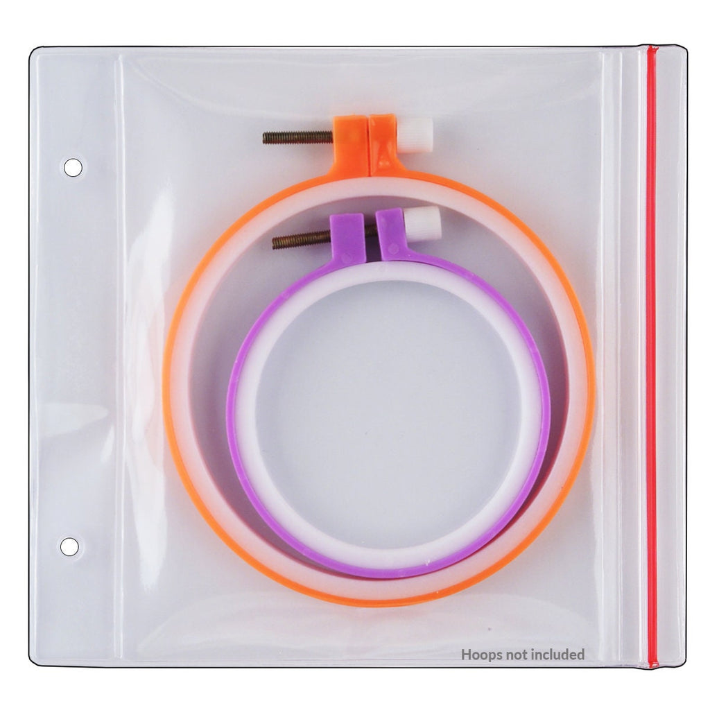 StoreSMART – Zipper Case for Embroidery Hoops – 6 1/2” x 5” – Side Zipper