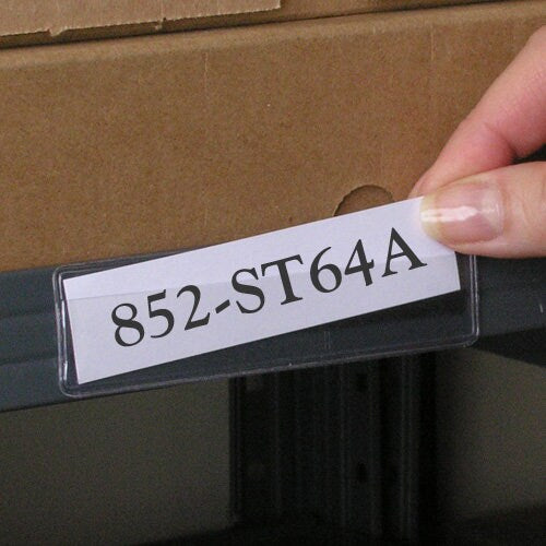 Magnetic Clear Plastic Shelf Tag - 1" x 4" Label Holder