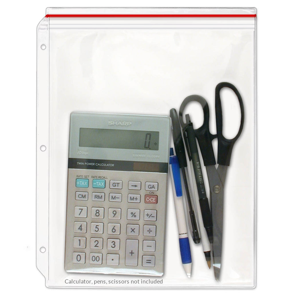 Supply Zipper Case for 3-Ring Binders - Vinyl Plastic