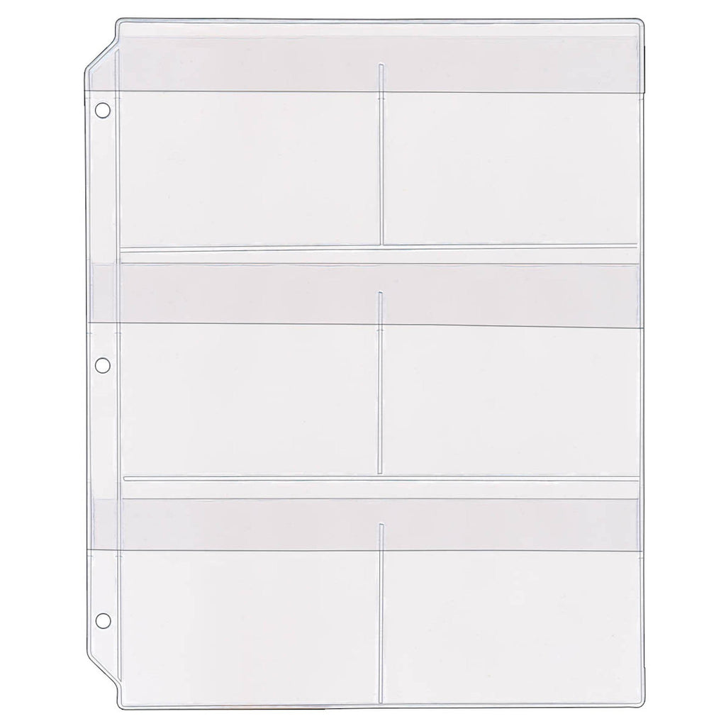 6-Pocket Clear Vinyl Binder Pages with Flaps - Nail Art Organization – (SPT600-6F-NAIL)
