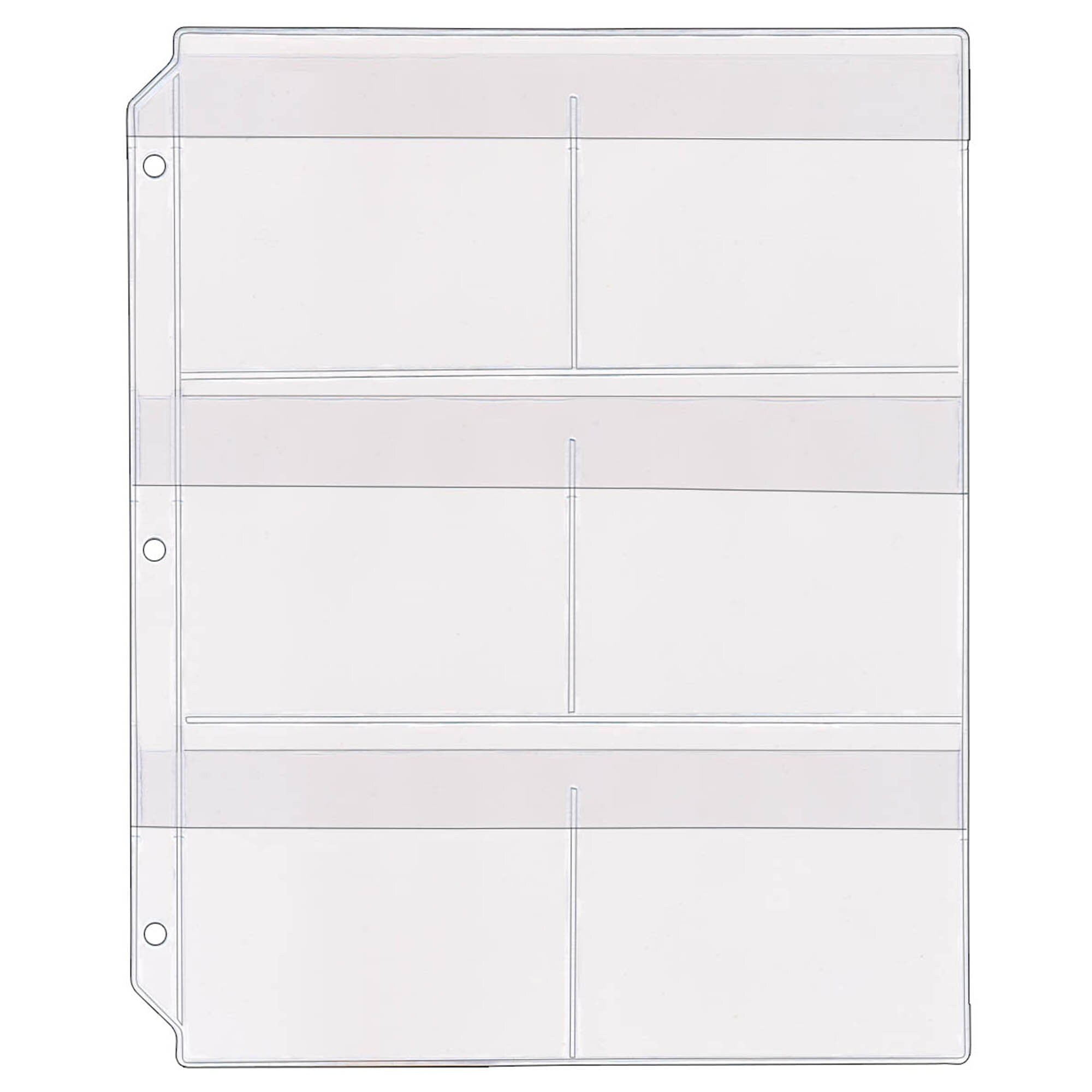 6-Pocket Clear Vinyl Binder Pages with Flaps - Nail Art Organization – (SPT600-6F-NAIL)