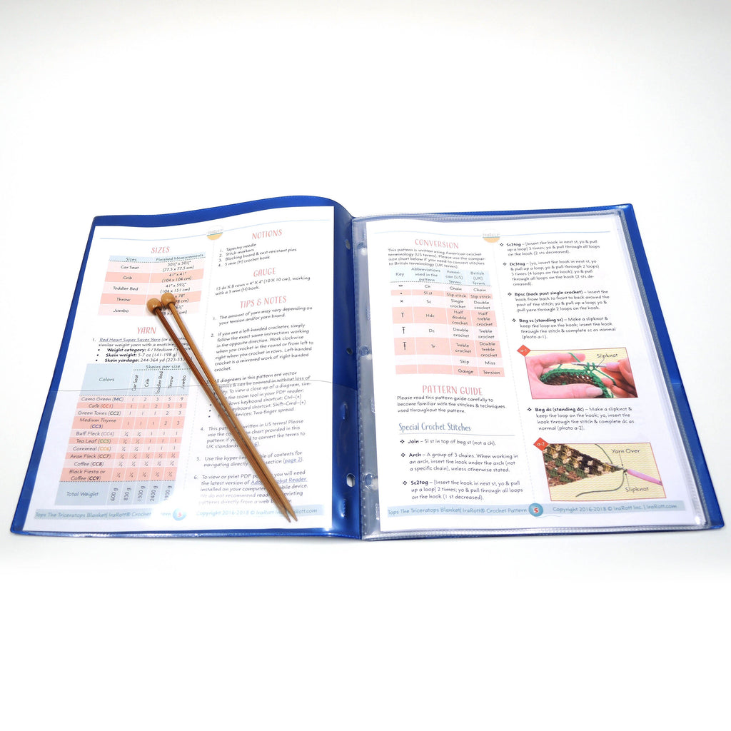 12 Page Plastic Patter Keeper - Metallic Colors- 3-Pack