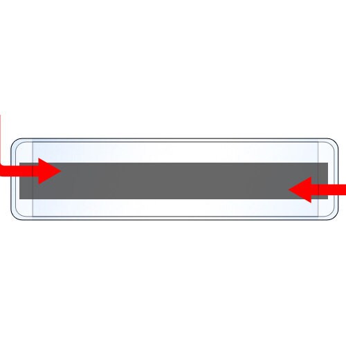 Magnetic Clear Plastic Shelf Label Holder - 1" x 4"
