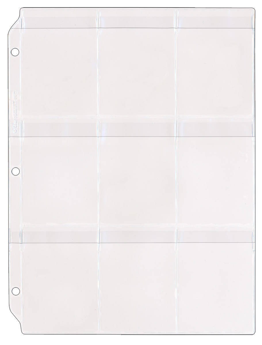 Binder Page for Your Notions - Top Load with Flaps - 9 Pockets