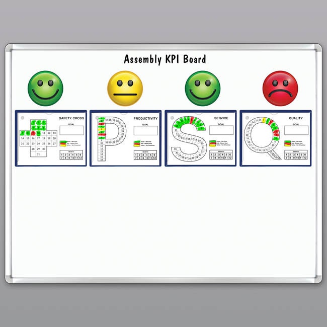StoreSMART - Six-inch Face Magnets for Status Visualization – Red and Green Pack