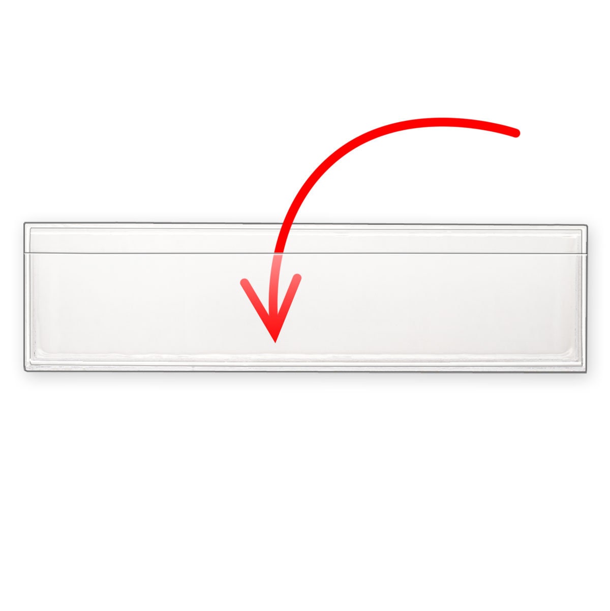 Peel & Stick 1" x 4" Shelf Tag/Label Holders - Open Long Side