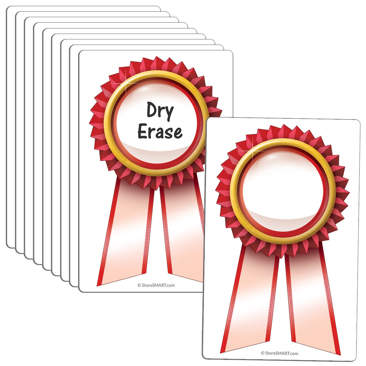 StoreSMART 3 1/2” x 5 1/2” Magnetic Award Ribbons Variety 12 Pack