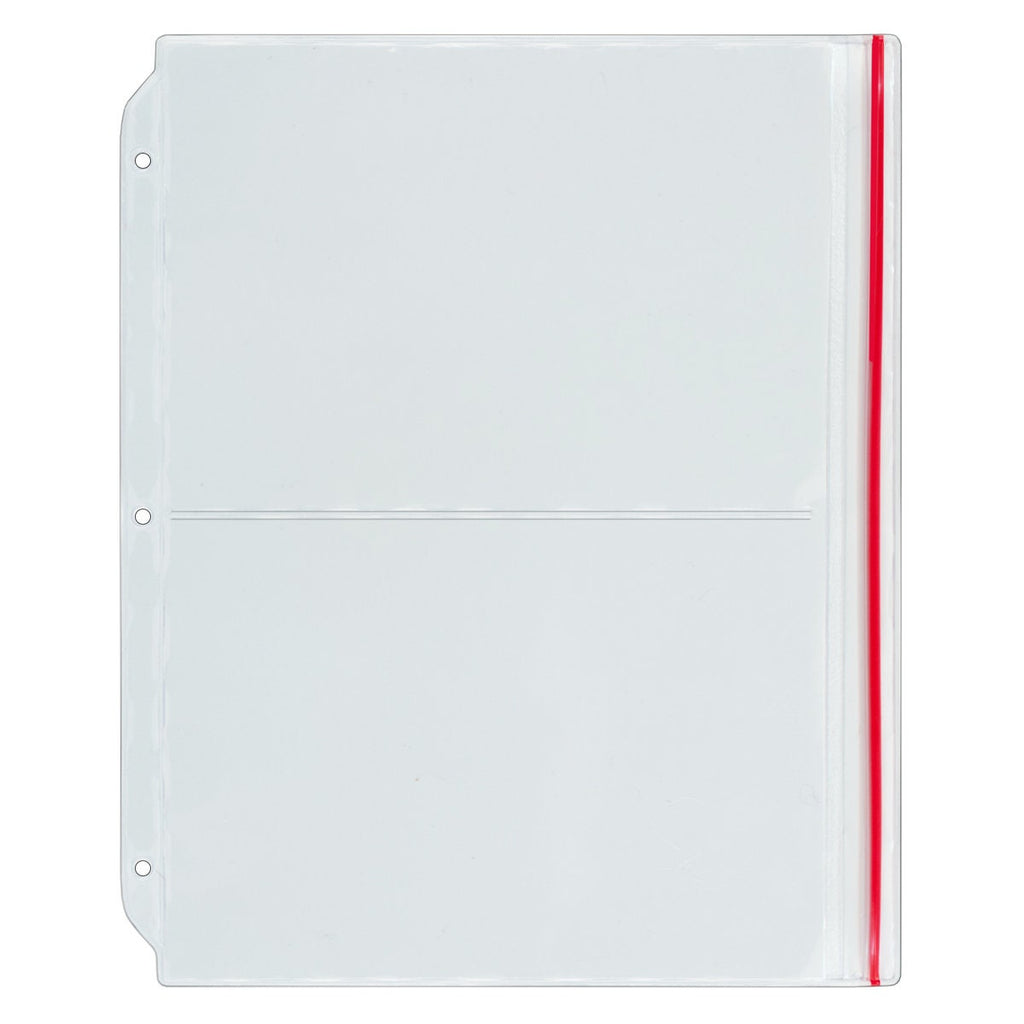 Multi-Pocket Zipper Binder Page for Embroidery Floss Storage – 2 Pocket