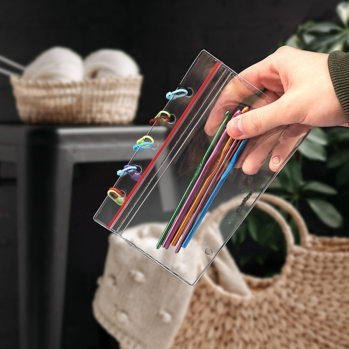 Vinyl Binder Zipper Case – Needle & Notion Organizer, 2 3/8" x 7"