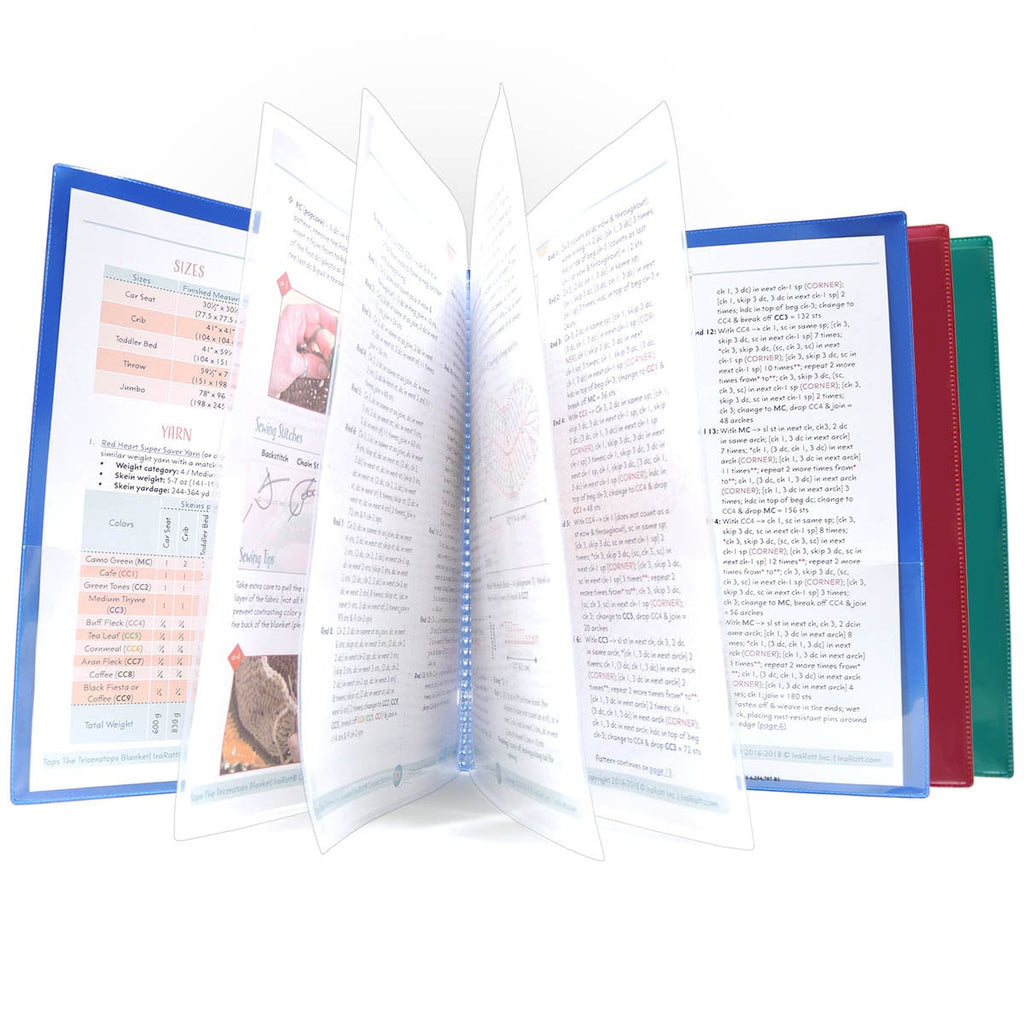 12 Page Plastic Patter Keeper - Metallic Colors- 3-Pack