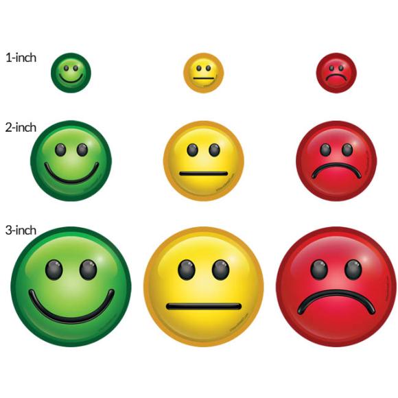 StoreSMART - Mood Magnets for Status Visualization - 18-Pack - 3 sizes