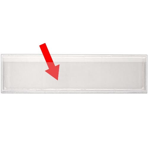 Peel & Stick 1" x 4" Shelf Tag/Label Holders - Open Long Side