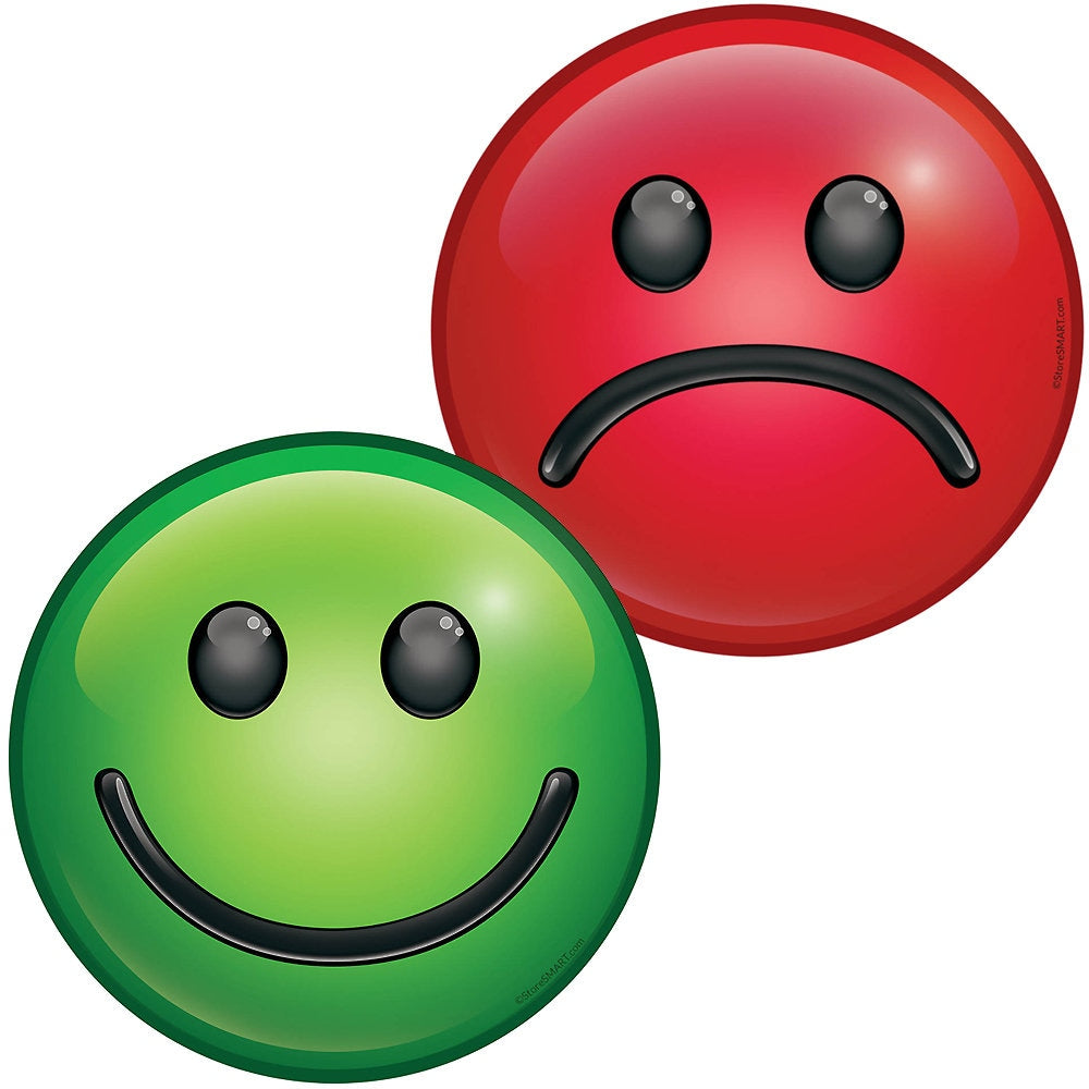 StoreSMART - Six-inch Face Magnets for Status Visualization – Red and Green Pack