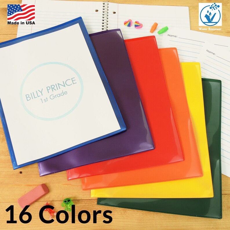 StoreSMART Plastic 2-Pocket Folders- Clear Overlay- Made in U.S.A