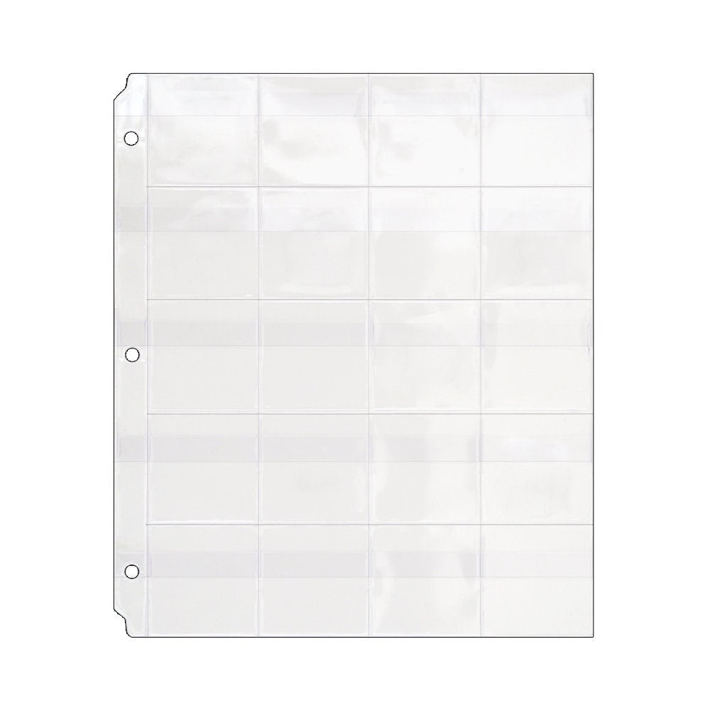 Binder Page with Flaps for Embroidery Floss Thread Bobbins – 20 Pocket