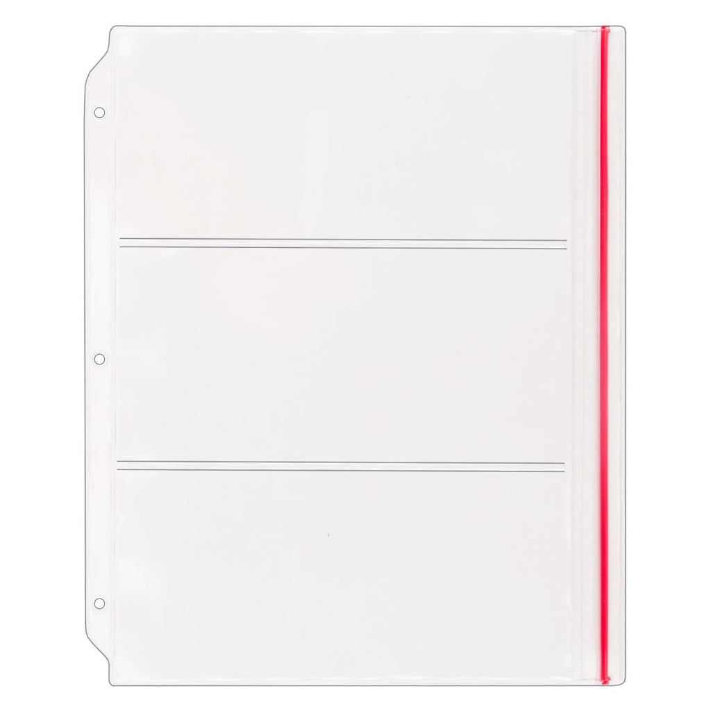 StoreSMART - Multi-Pocket Zipper Binder Page for Crafting & Knitting Supplies - 3 Pocket