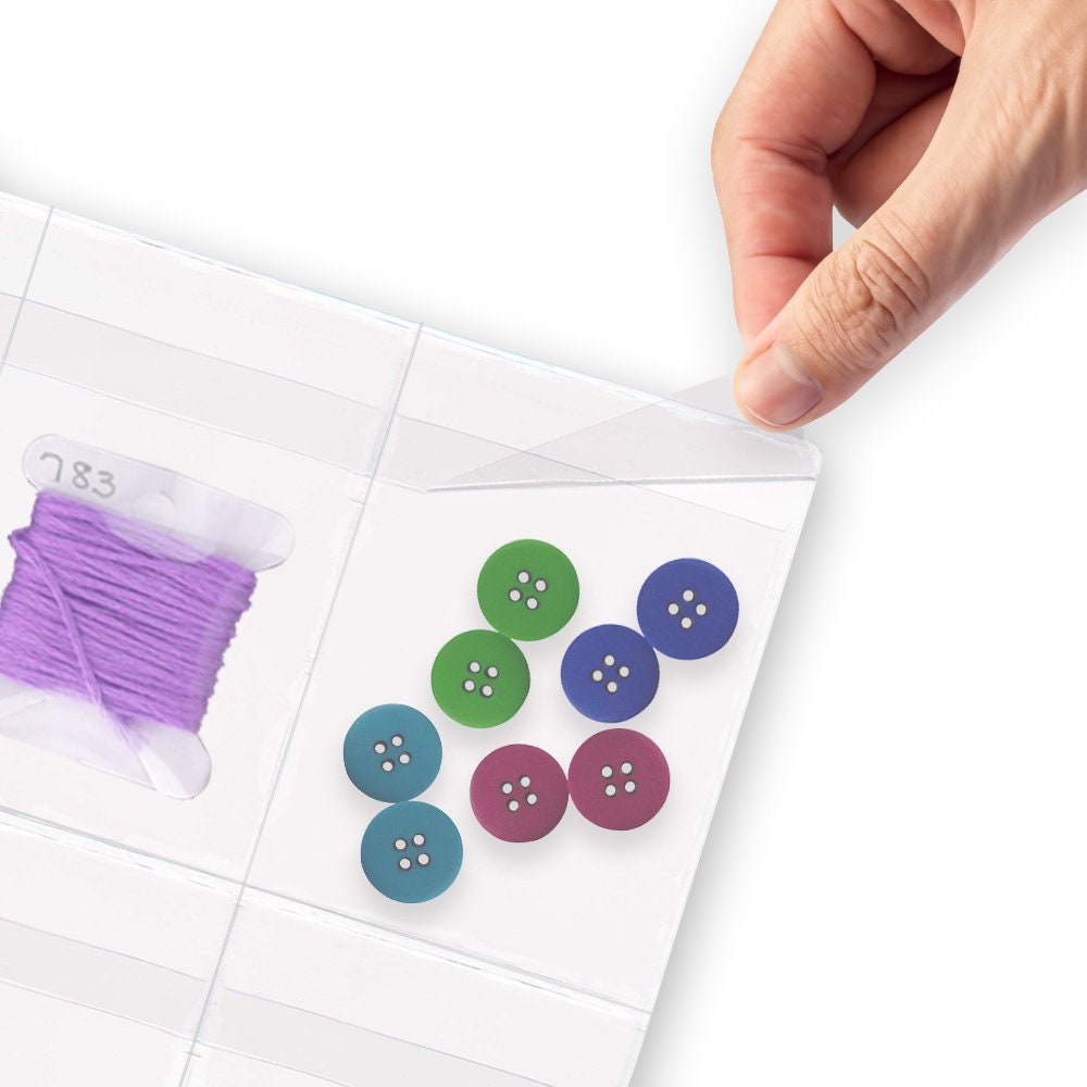 Binder Page for Your Notions - Top Load with Flaps - 9 Pockets