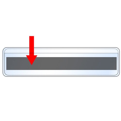 Magnetic Clear Plastic Shelf Tag - 1" x 4" Label Holder