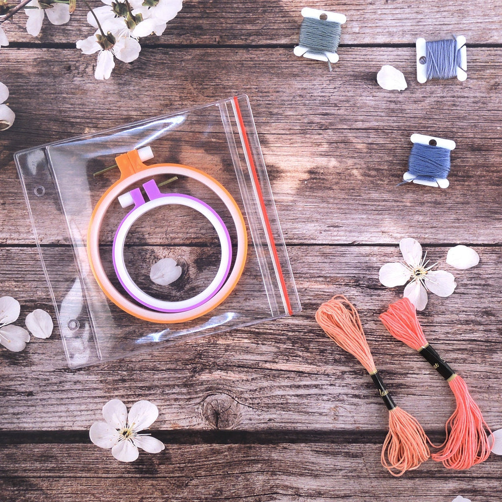 StoreSMART – Zipper Case for Embroidery Hoops – 6 1/2” x 5” – Side Zipper