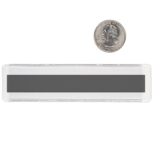 Magnetic Clear Plastic Shelf Label Holder - 1" x 4"