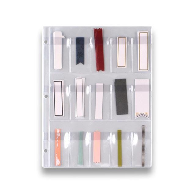 15-Pocket Binder Page with Flaps - Scrapbooking, Cardmaking, and Paper crafting - Top Load