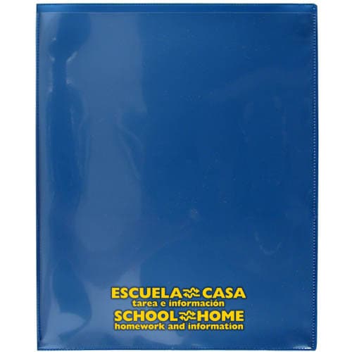 School / Home Plastic Folders - Primary Colors - 6-Pack - English/Spanish - Made in U.S.A (SH900PCP6SPAN)