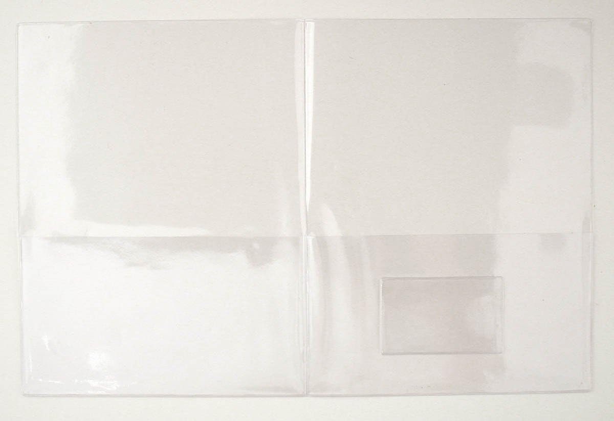 Clear Plastic Folder with Pockets – Business Card Holder, Durable Vinyl (P222NS)