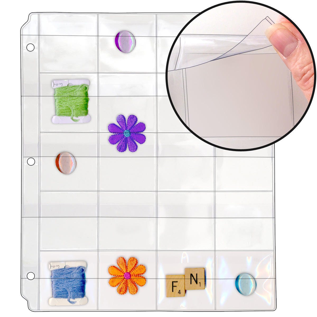 Binder Page for Crafts - Top Load with Flaps