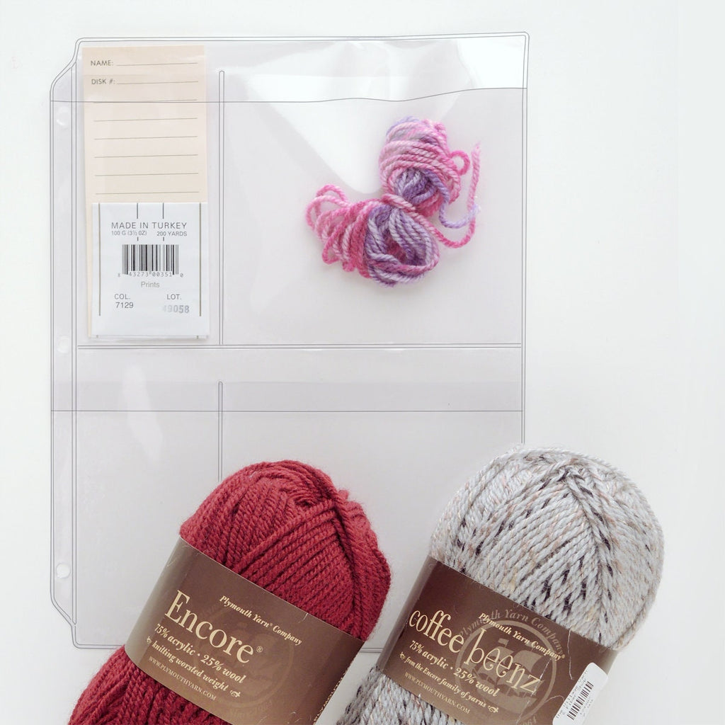 Yarn Organizer with Flaps - 4-Pocket Binder Page