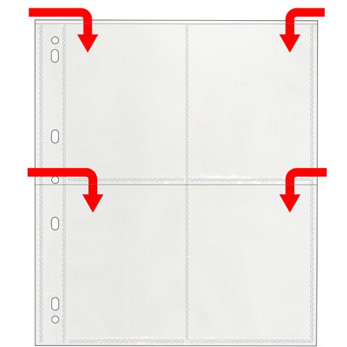 Archival Photo Page Refill – 3-Ring Binder, 4 x 5 Pockets