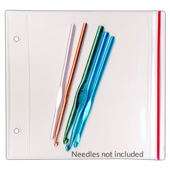 Zipper Case for Circular Knitting Needles & Crochet Hooks - 6 ½" x 5" - Side Zipper