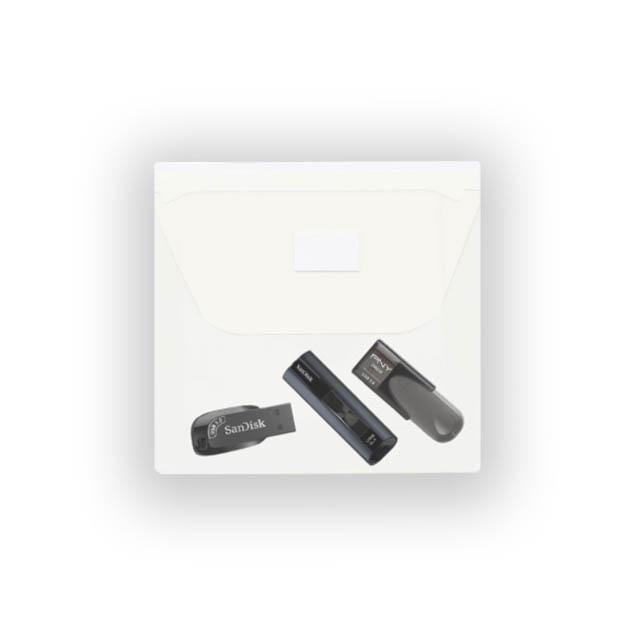 Flash Drive Pocket - Peel & Stick with Resealable Flap