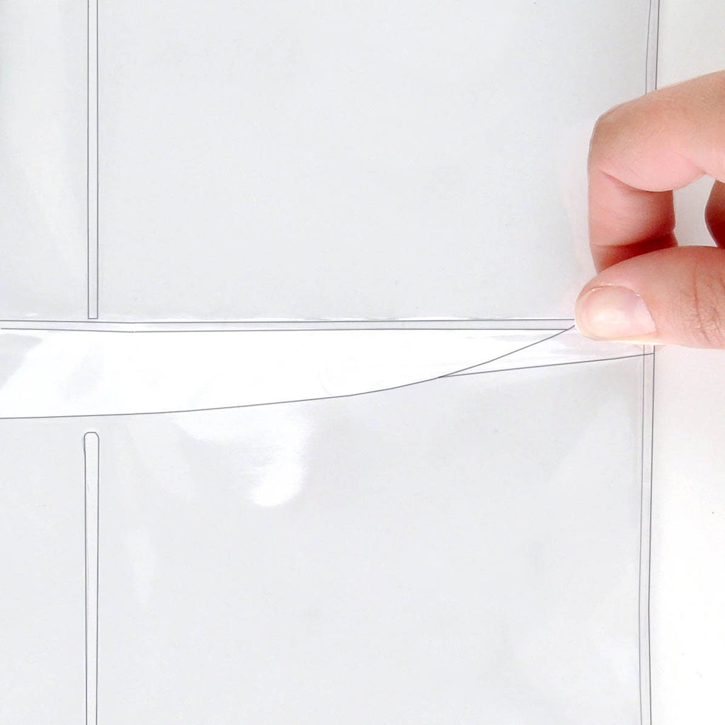 4-Pocket Clear Plastic Binder Page with Flaps