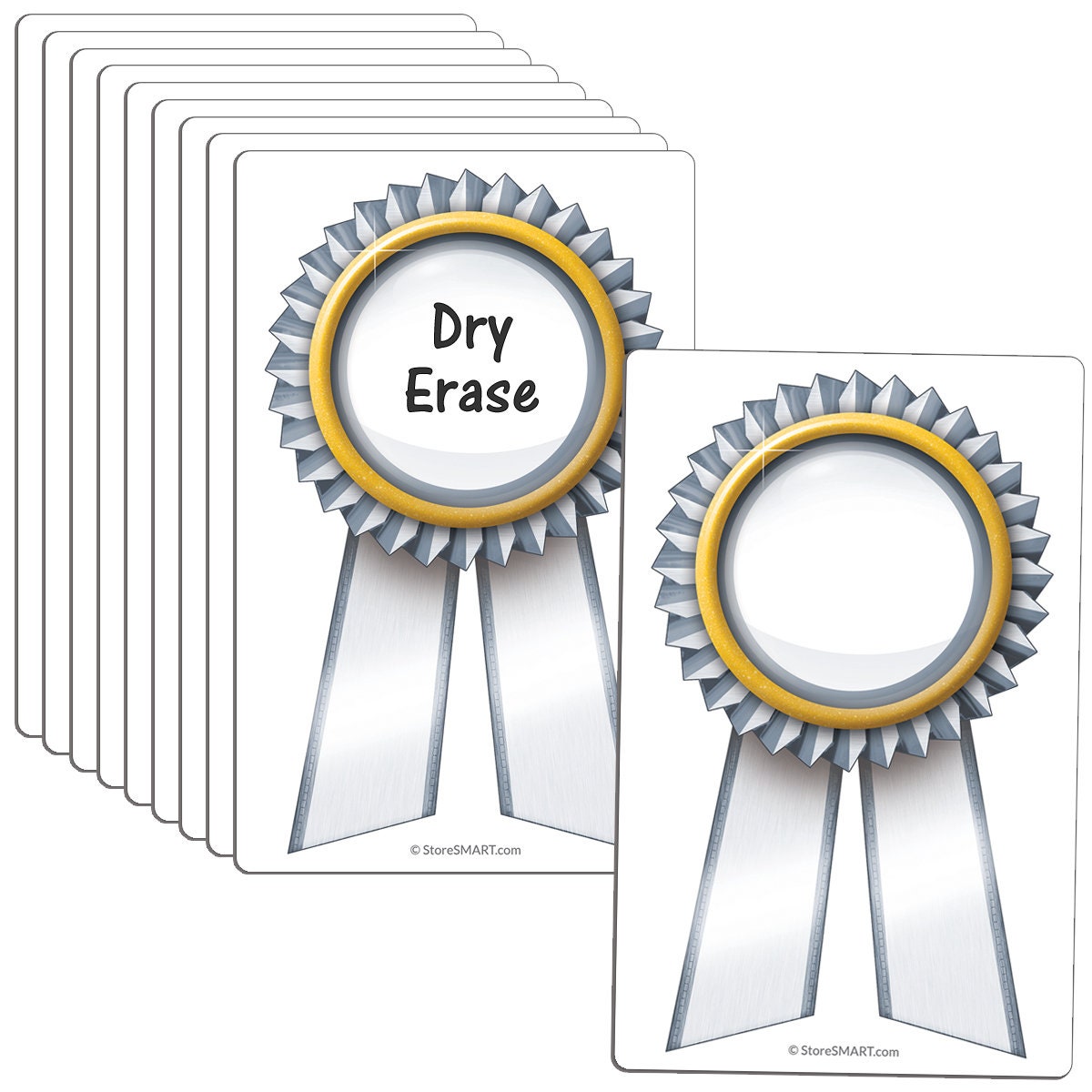 StoreSMART 3 1/2” x 5 1/2” Magnetic Award Ribbons Variety 12 Pack