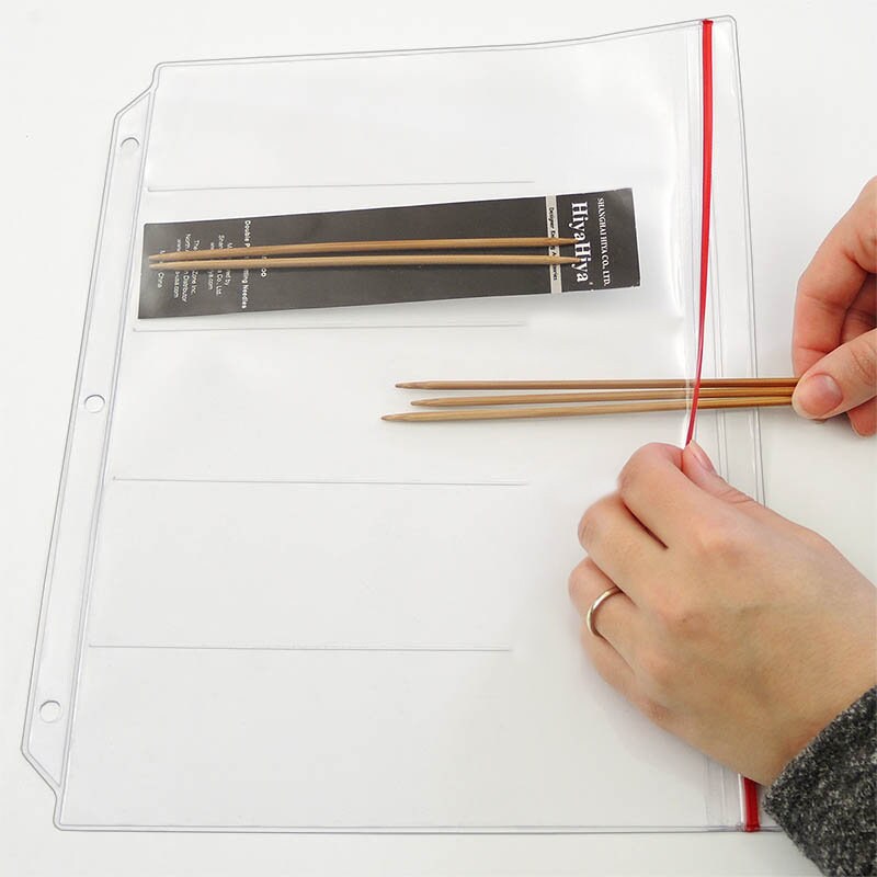 Double Point Needle Binder Page – Clear Vinyl Knitting Needle Organizer