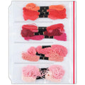 Zipper Binder Page for Embroidery Floss Thread Skeins, Holds 4 Skeins