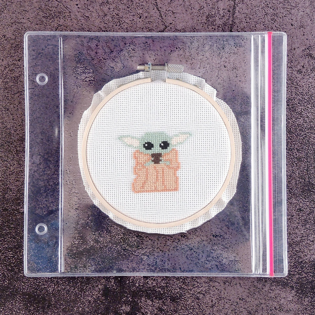 StoreSMART – Zipper Case for Embroidery Hoops – 6 1/2” x 5” – Side Zipper