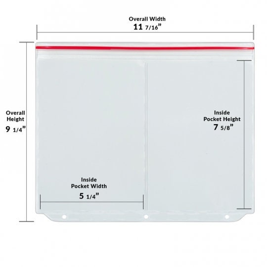 2-Pocket Zipper Binder Page - Scrapbooking, Cardmaking, and Papercrafting - Side Load