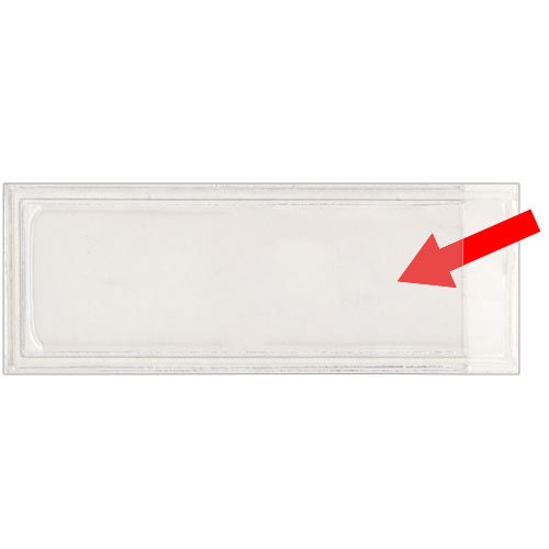 Peel & Stick 5/8" x 2 5/16" Shelf Tag/Label Holders - Open Short Side
