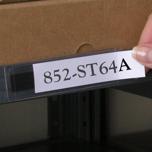 Magnetic Clear Plastic Shelf Label Holder - 1" x 4"