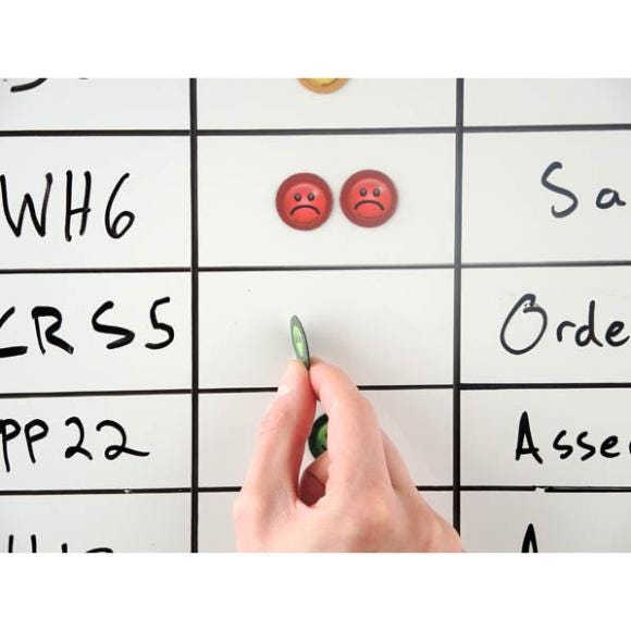 StoreSMART - Mood Magnets for Status Visualization - 18-Pack - 3 sizes