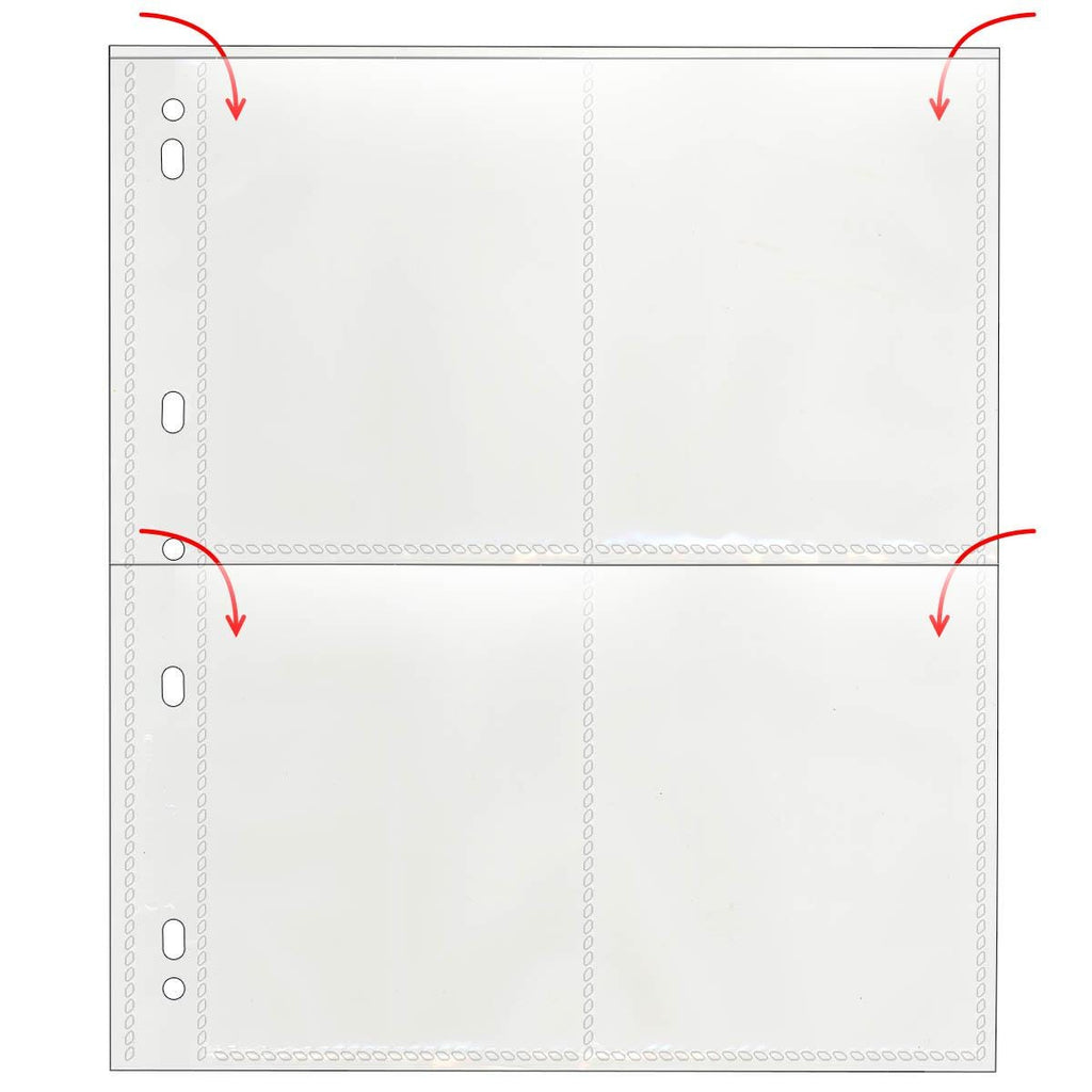 Archival Photo Page Refill – 3-Ring Binder, 4 x 5 Pockets