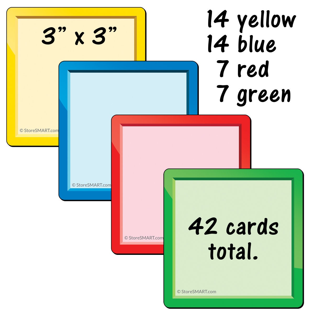 StoreSMART 3" x 3" Smart Magnetic Notes - Calendar Variety Pack - 55 Pieces