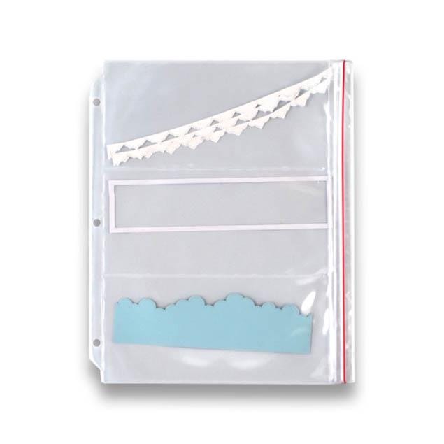 3-Pocket Zipper Binder Page - Scrapbooking, Cardmaking, and Paper crafting - Side Load - 10 Pack