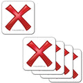 StoreSMART Red "X" Magnet - 1 1/4" square