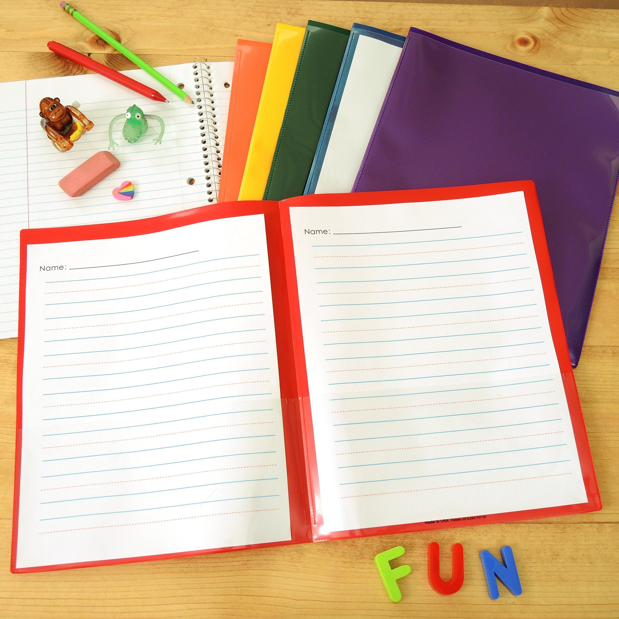 StoreSMART Plastic 2-Pocket Folders- Clear Overlay- Made in U.S.A
