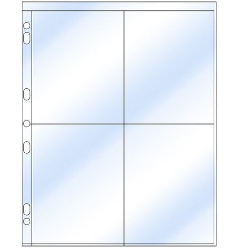 Archival Photo Page Refill – 3-Ring Binder, 4 x 5 Pockets