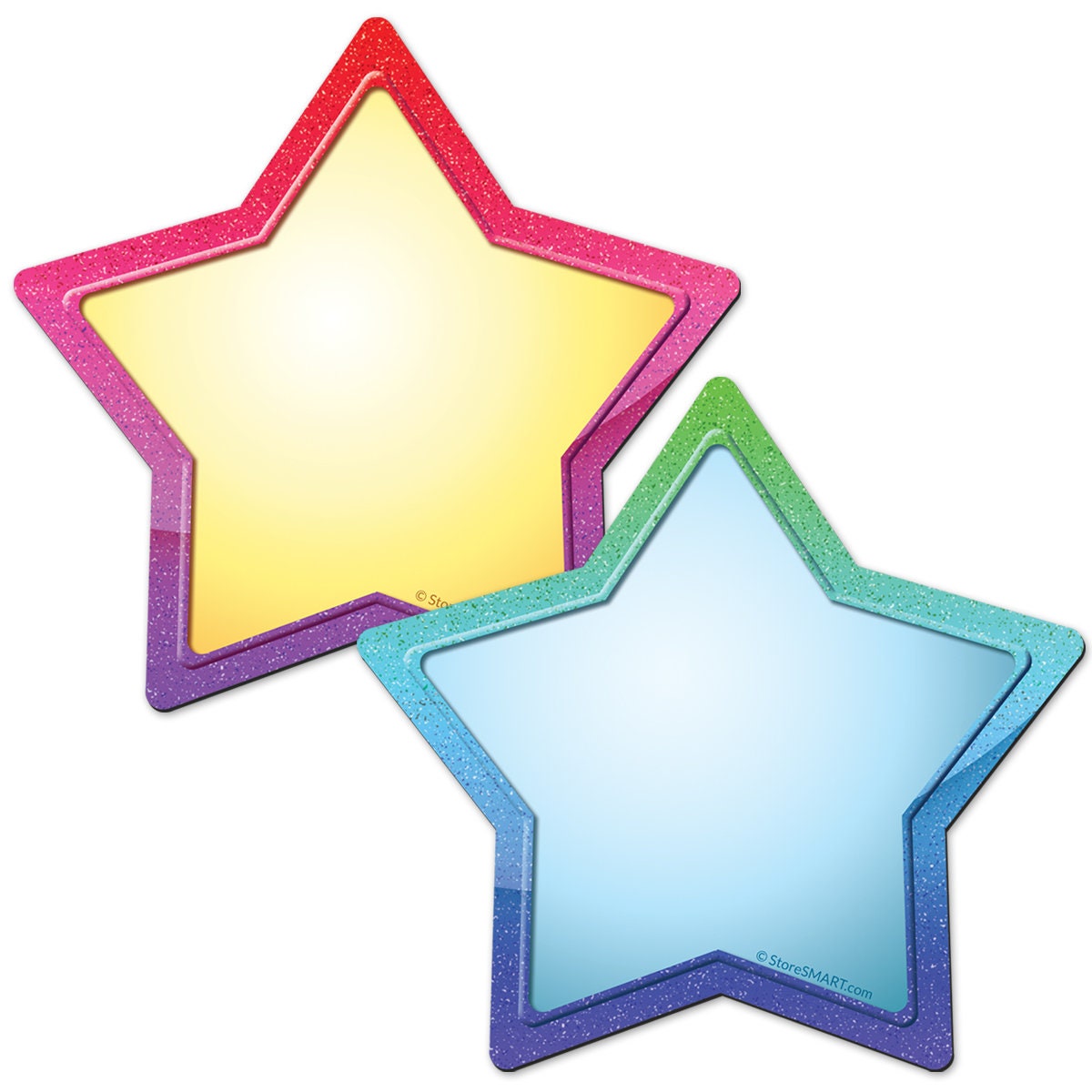 StoreSMART Write-On Star Magnets - Variety 20-Pack - 10 of each color