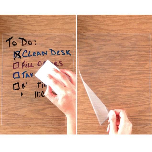 Dry Erase Clear Adhesive Sheet - Letter Size - 10 Pack